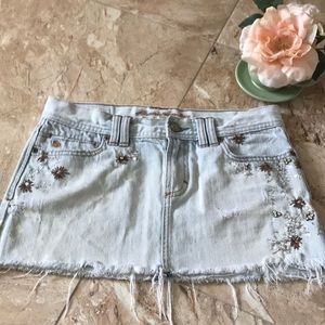 Vintage Abercrombie & Fitch Embellished Jean Skirt